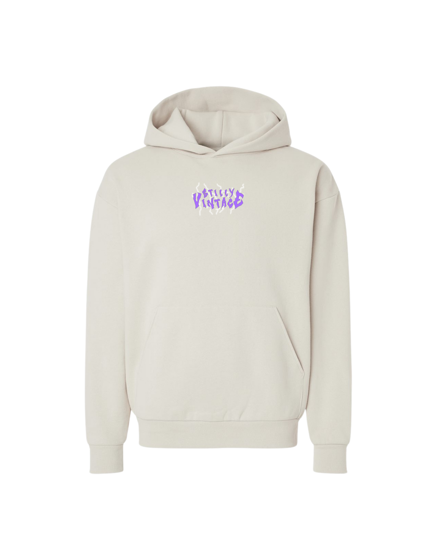 *NEW COLOR* Stilly Struck By Lightening - MID-WEIGHT Embroidered Hoodie - Ivory