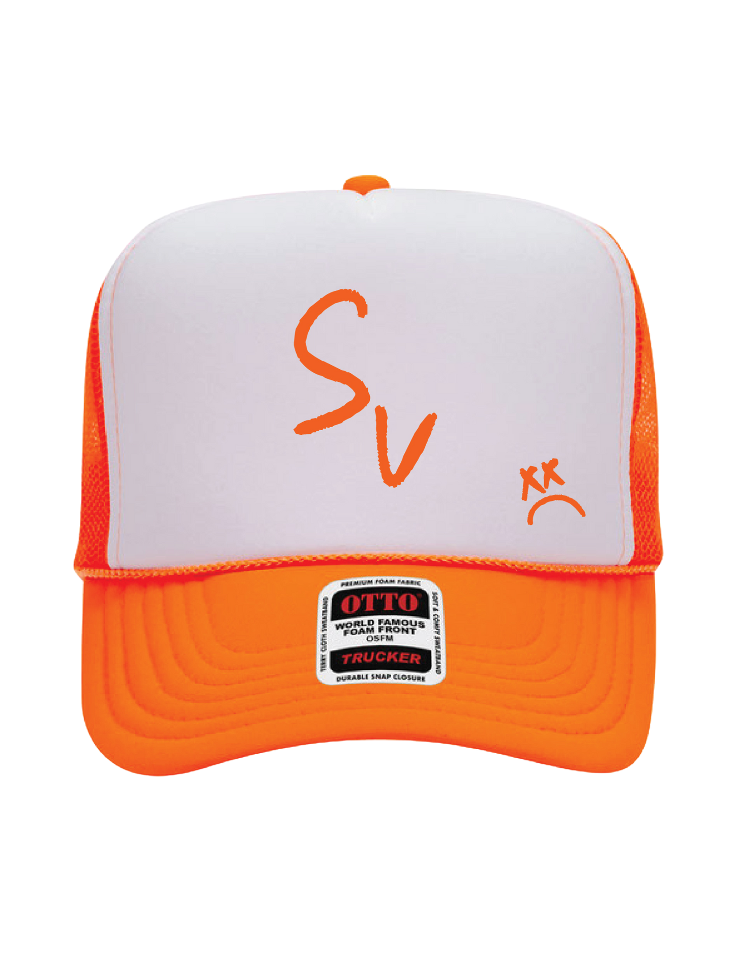 *NEW* "SV" Rope Foamy Trucker Hat (White/Orange)