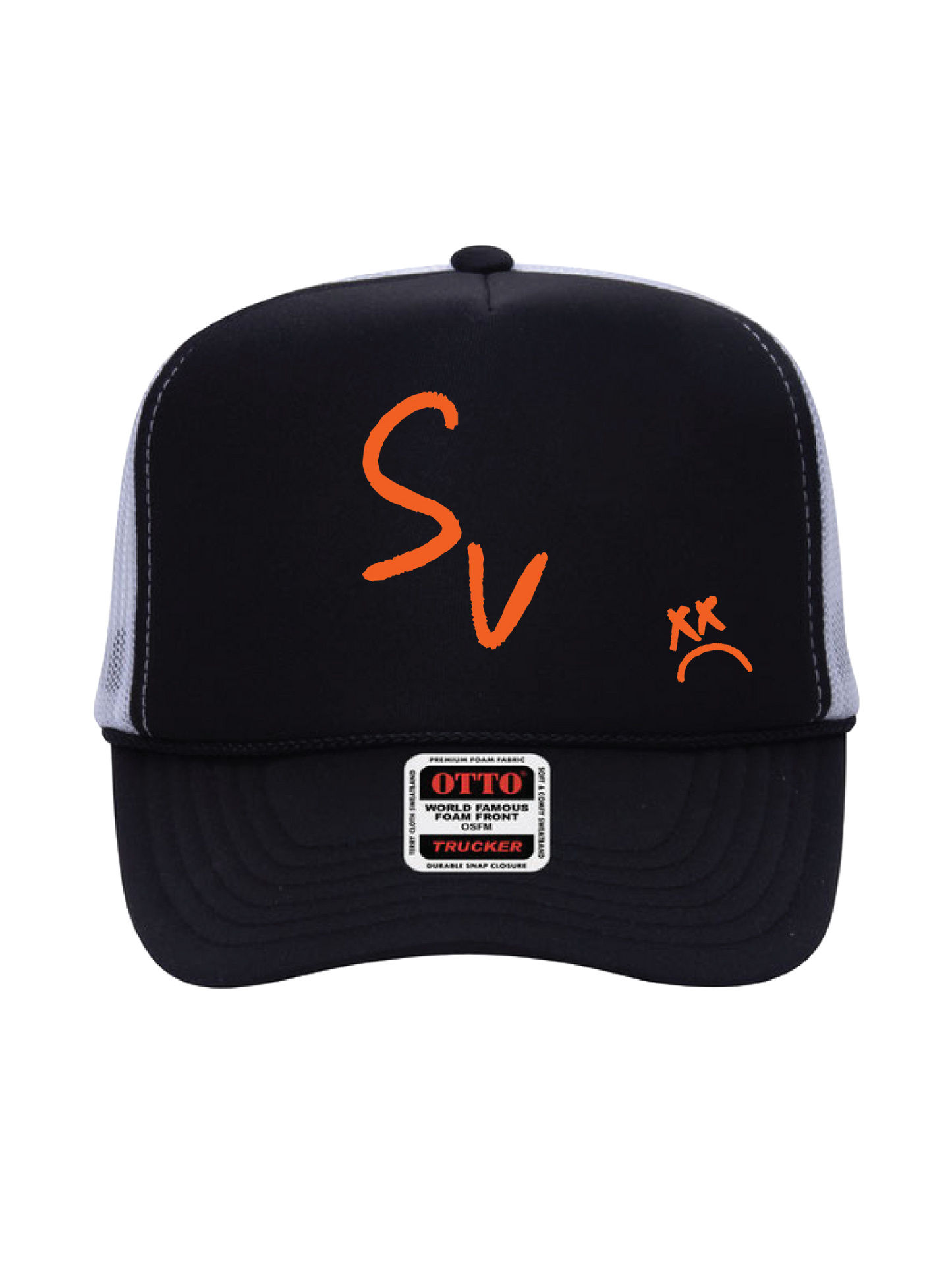 *NEW* "SV" Rope Foamy Trucker Hat (Black/White)