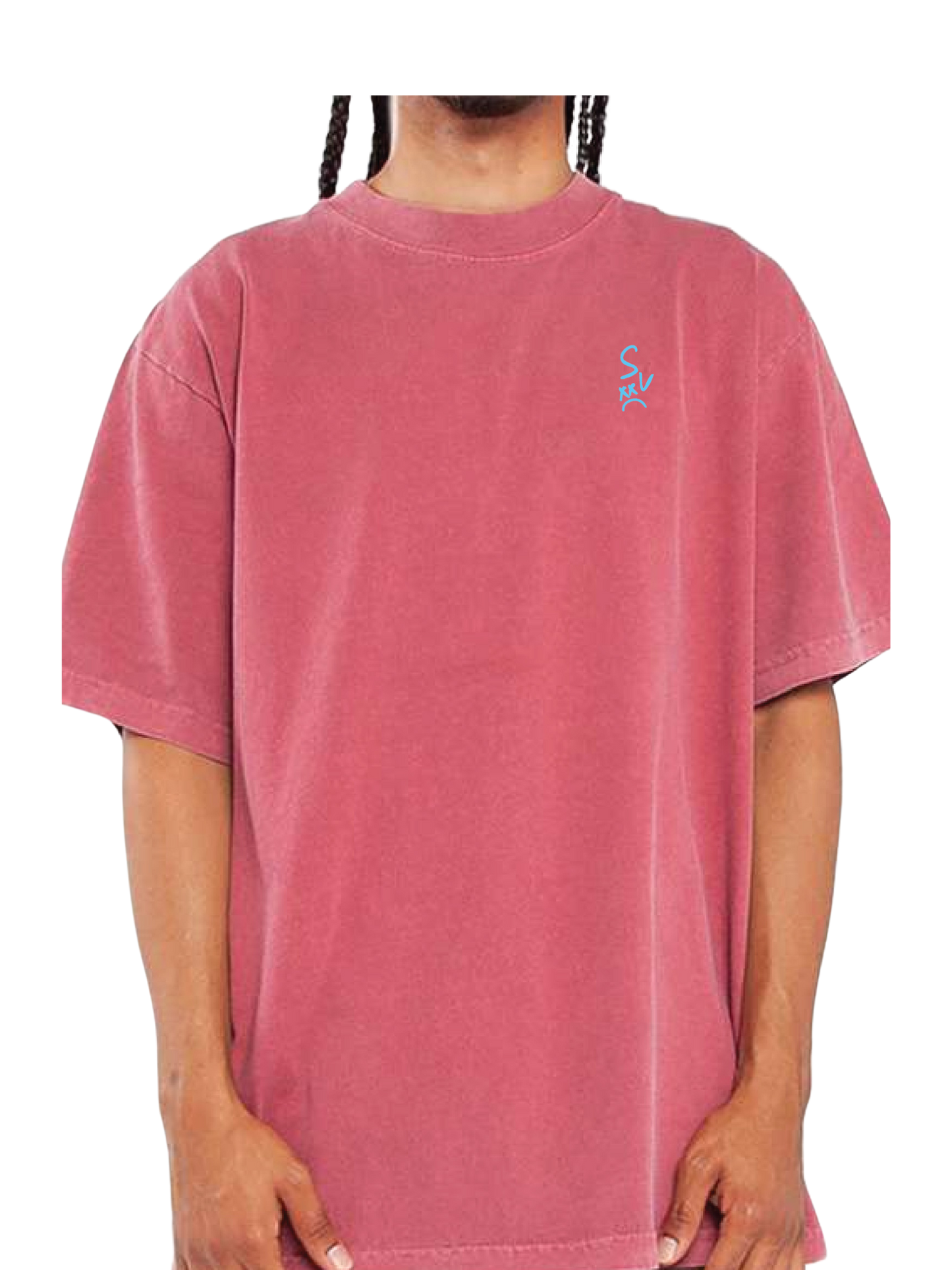 *NEW* "SV" Heavyweight Gangsta T-shirts (Clay Red w/ Blue Logo)