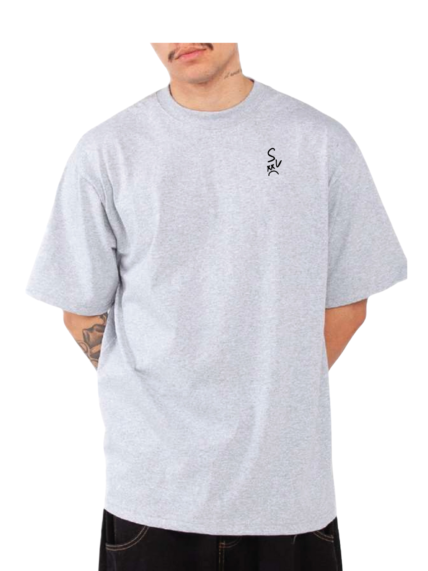 *NEW* "SV" Heavyweight Gangsta T-shirts (Heather Gray w/ Black Logo)