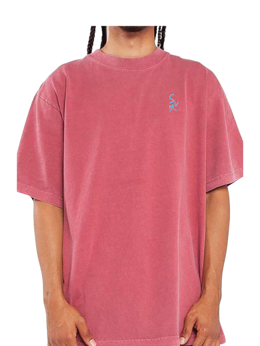 *NEW* "SV" Heavyweight Gangsta T-shirts (Clay Red w/ Blue Logo)