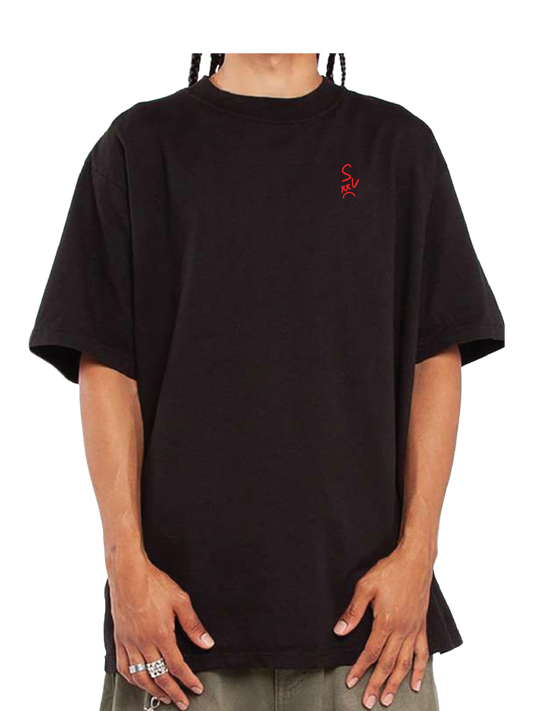 *NEW* "SV" Heavyweight Gangsta T-shirts (Black w/ Red Logo)