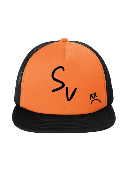 *NEW* "SV" Foamy Trucker Hat (Orange/Black)