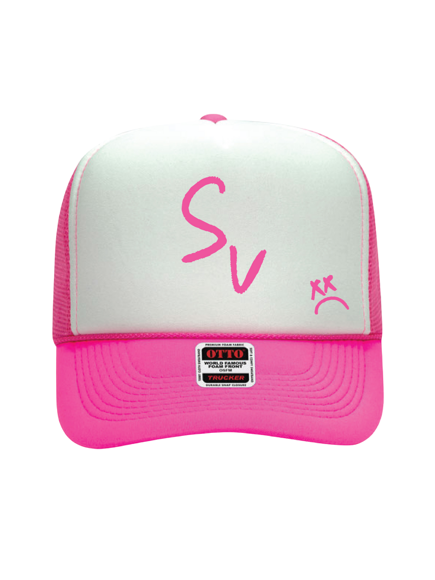 *NEW* "SV" Rope Foamy Trucker Hat (White/Pink)
